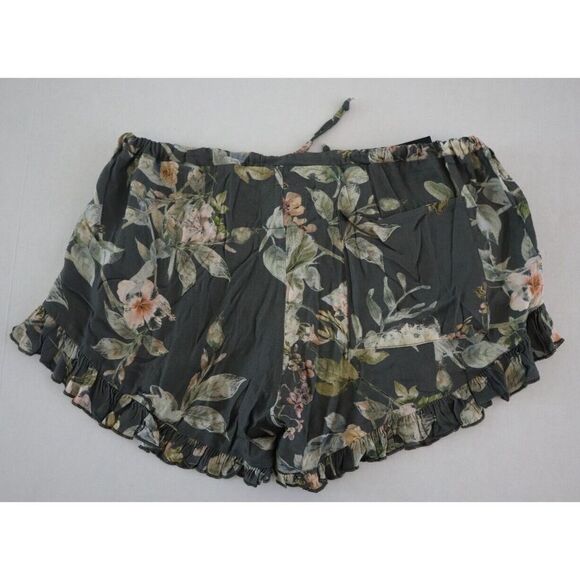 Chaser CW7348 Women Sz M Elephant Cloud Wash Heirloom Woven Ruffle Hem Short $75 - Picture 2 of 9